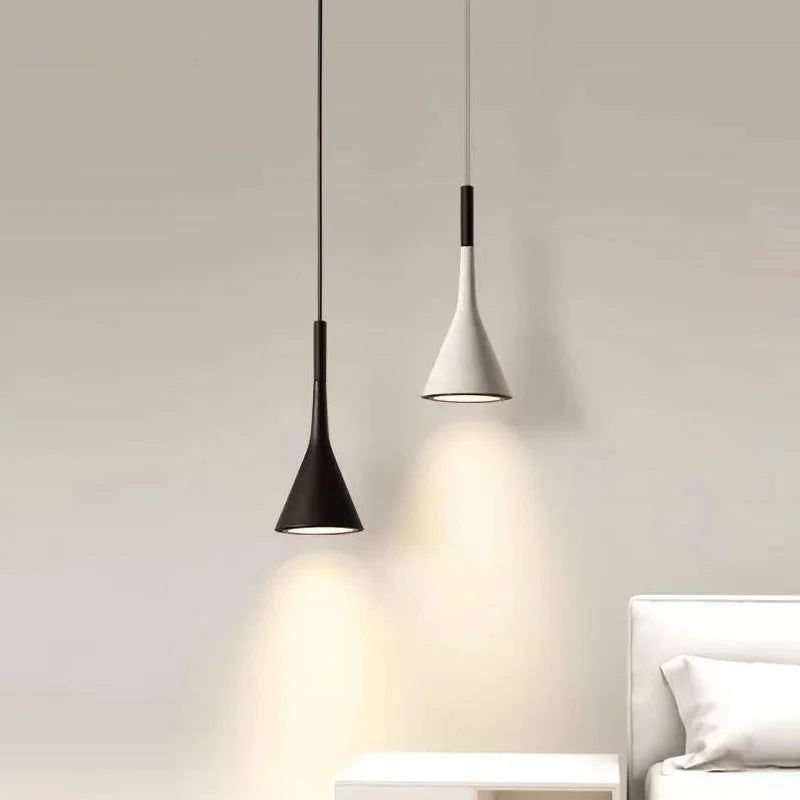 Afralia™ Nordic Modern Black LED Chandelier for Home Dining Kitchen Bedroom Decor