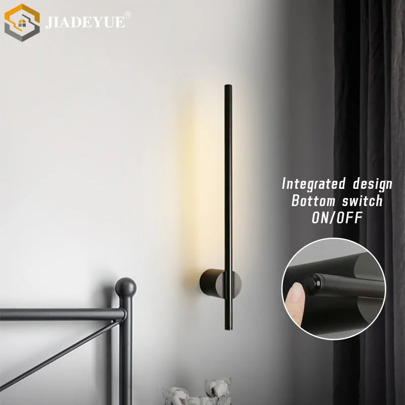 Afralia™ LED Modern Wall Lamp with Built-In Switch for Bedroom Living Room Decor