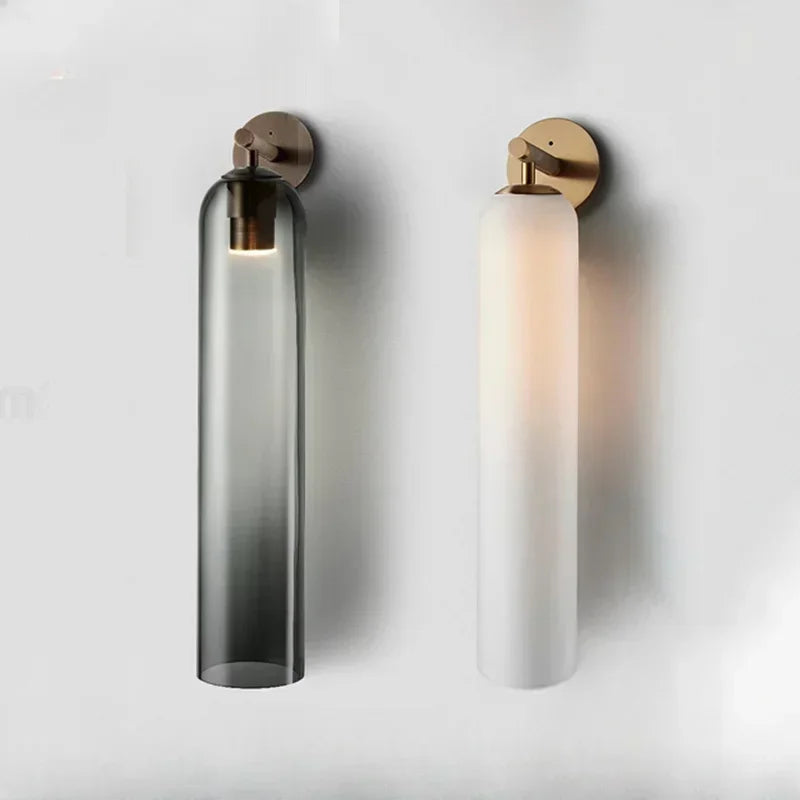 Afralia™ Tubular Glass Wall Sconce Light for Bedroom and Living Room