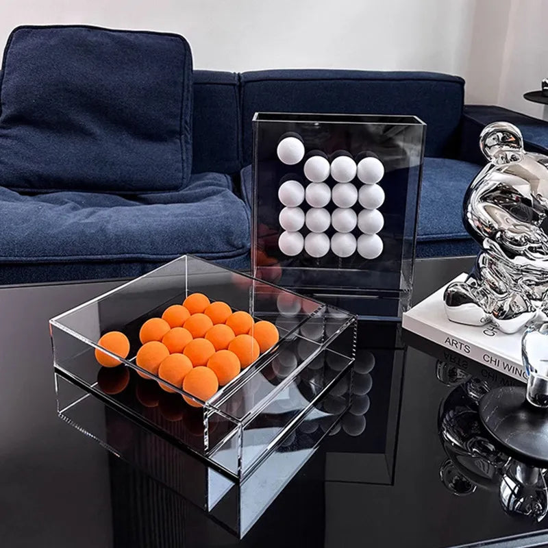 Afralia™ Geometric Abstract Acrylic Ball Ornament in Decorative Painting Frame