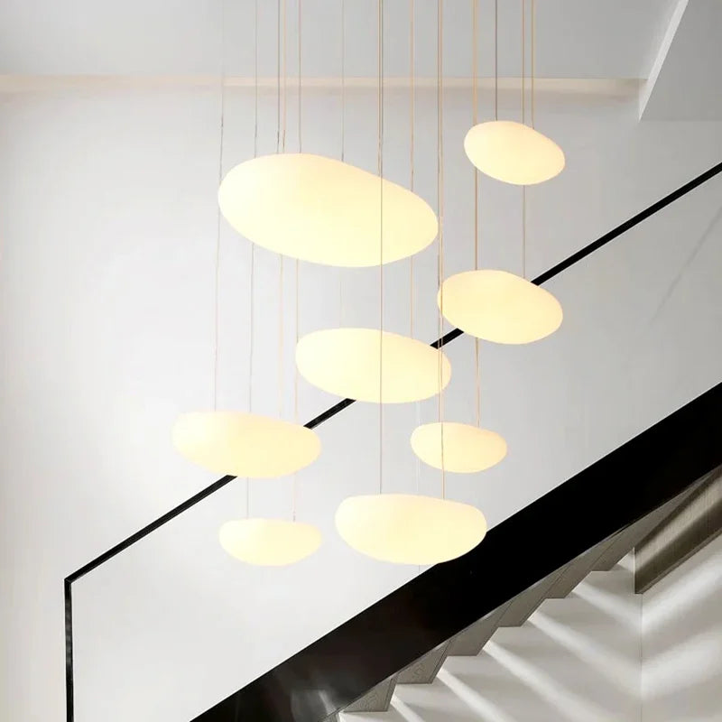 Afralia™ Nordic Stair Chandelier Living Room Bedroom Dining Pendant Lights Ceiling Light