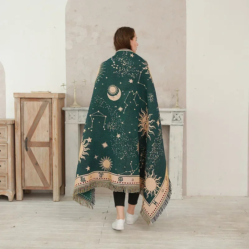 Afralia™ Nordic Star Blanket: Sun God Outdoor Picnic Mat & Sofa Cover