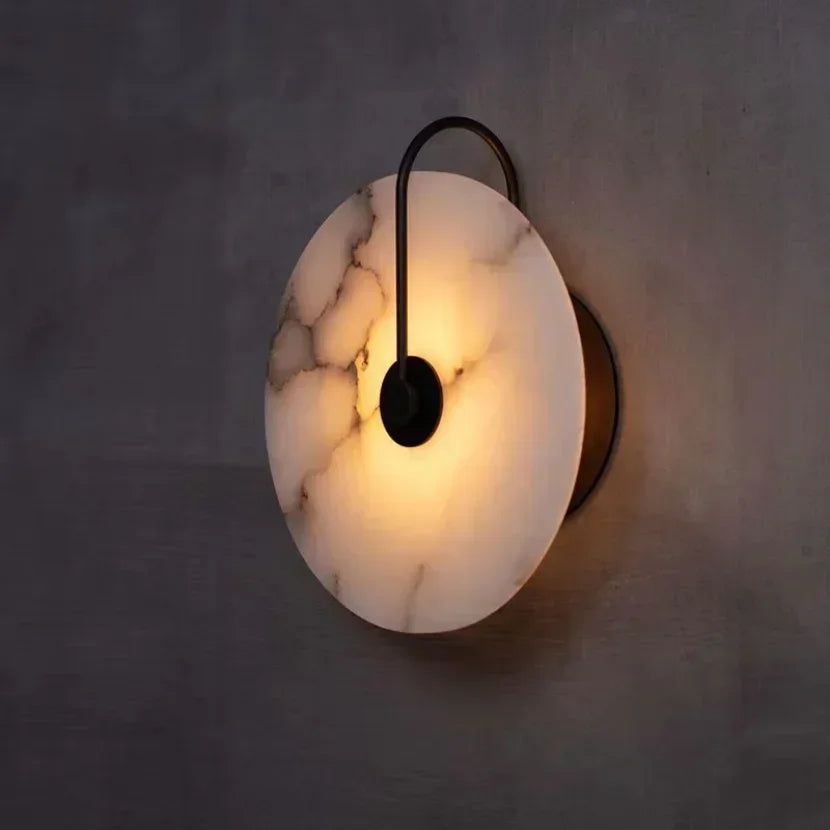 Afralia™ Marble LED Wall Sconce for Bedroom Living Room, Modern Decorative Lighting for Hotel Hallway, Aisle