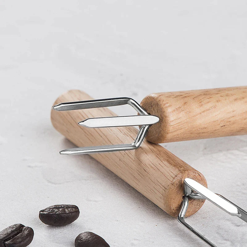 Afralia™ Espresso Stirrer: Professional Barista Tool with Natural Wood Handle