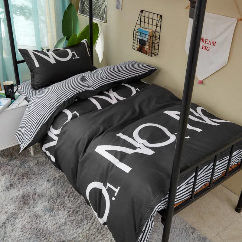 Afralia™ Soft Microfiber Double Duvet Set with Queen Bedsheet - Comforter Cover Set