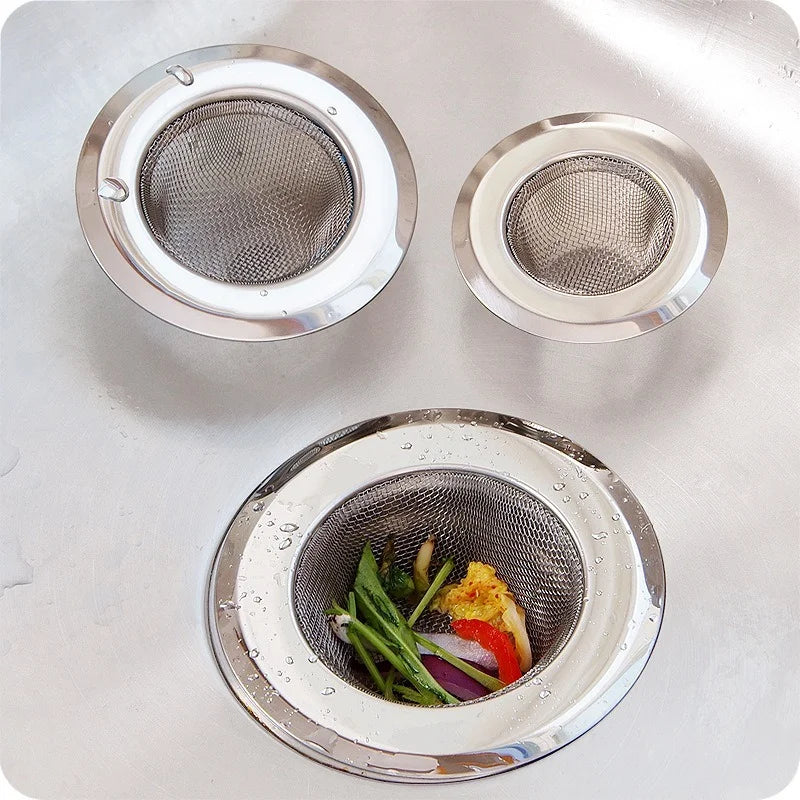 Afralia™ Stainless Steel Sink Drain Filter Screen for Kitchen and Bathroom Drainage