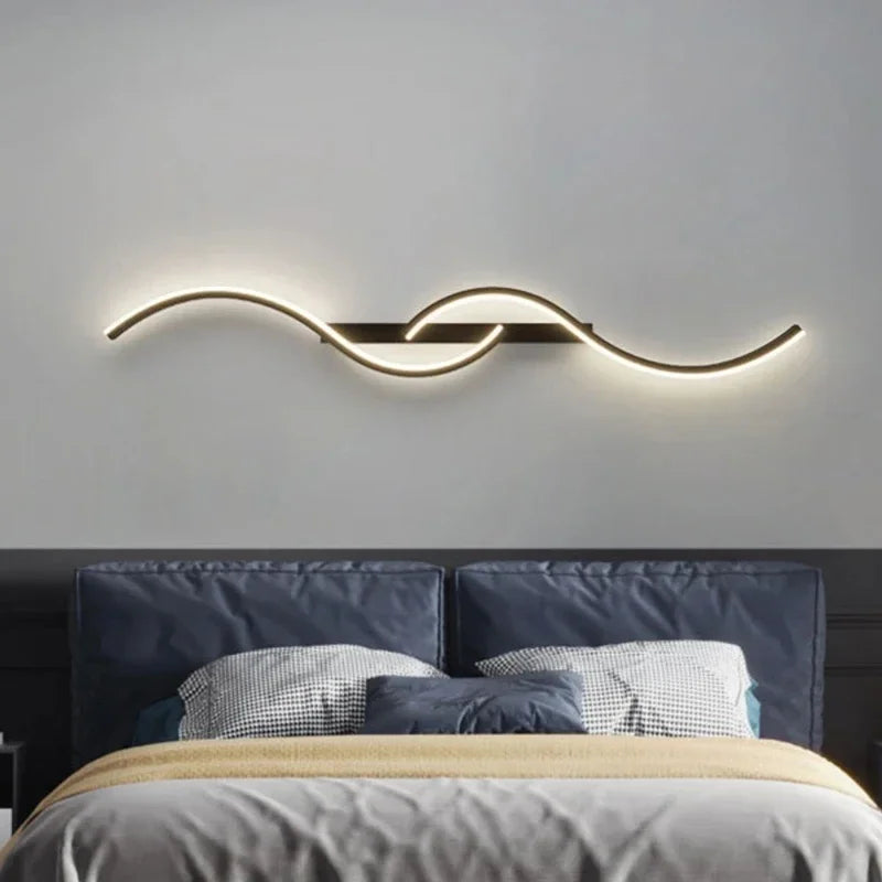 Afralia™ Modern LED Wall Lamp for Living Room Bedroom Stairs, Minimalist Art Interior Wall Light Fixtures