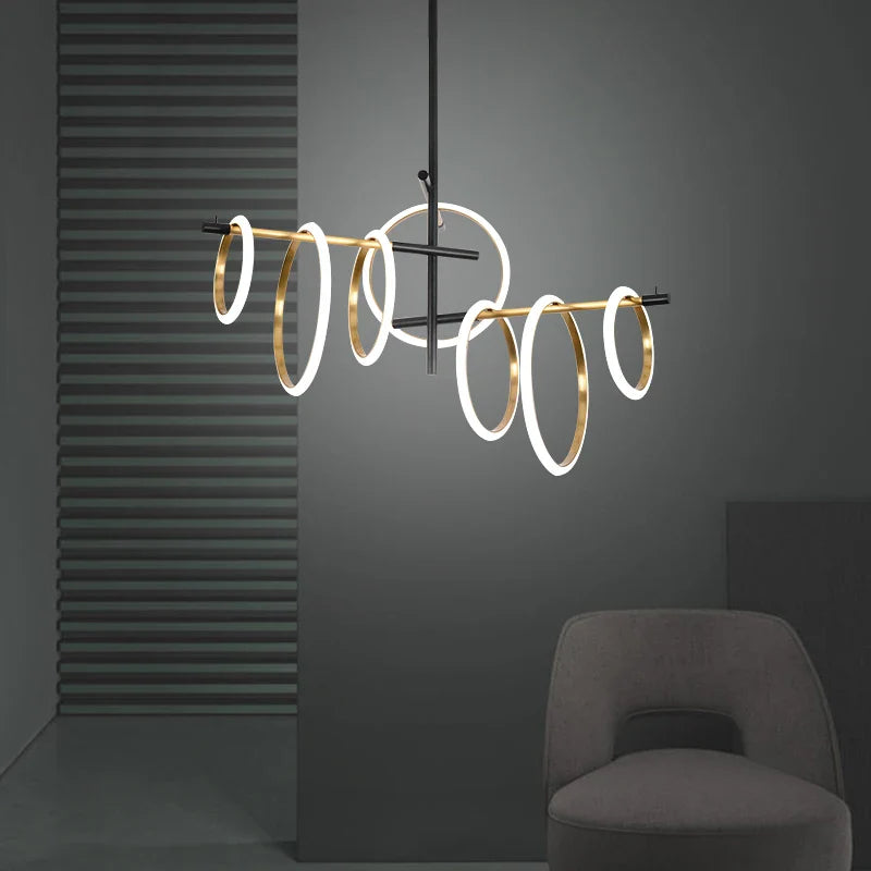 Afralia™ LED Dimmable Art Deco Chandelier Lighting for Dining Room & Foyer