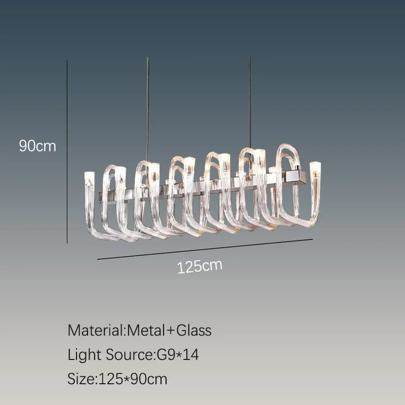 Afralia™ Glass Tube Dining Chandelier Modern Lamps