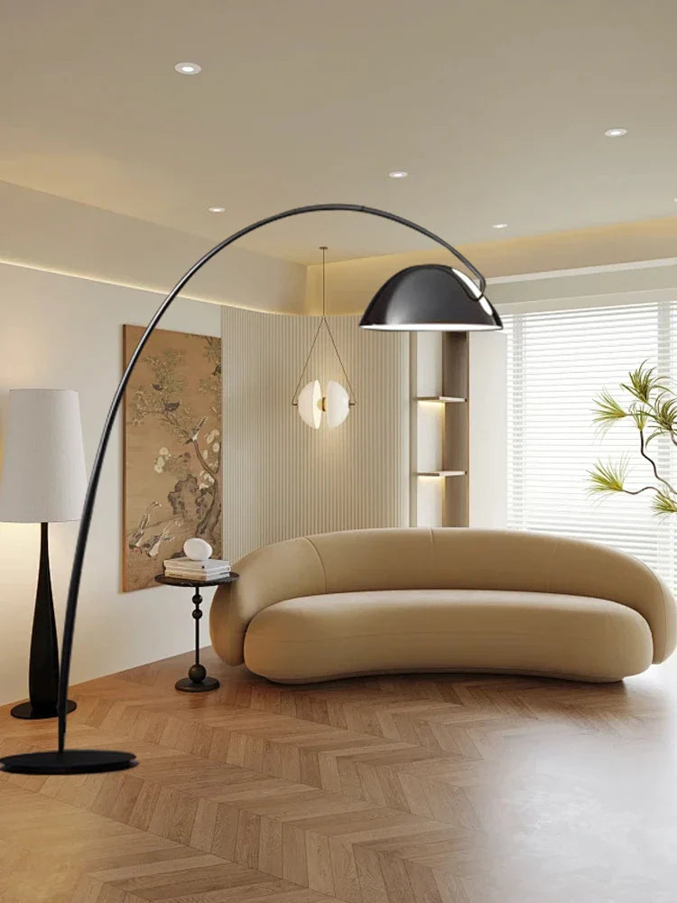 Afralia™ Modern Black Floor Lamp for Living Room & Bedroom Lighting