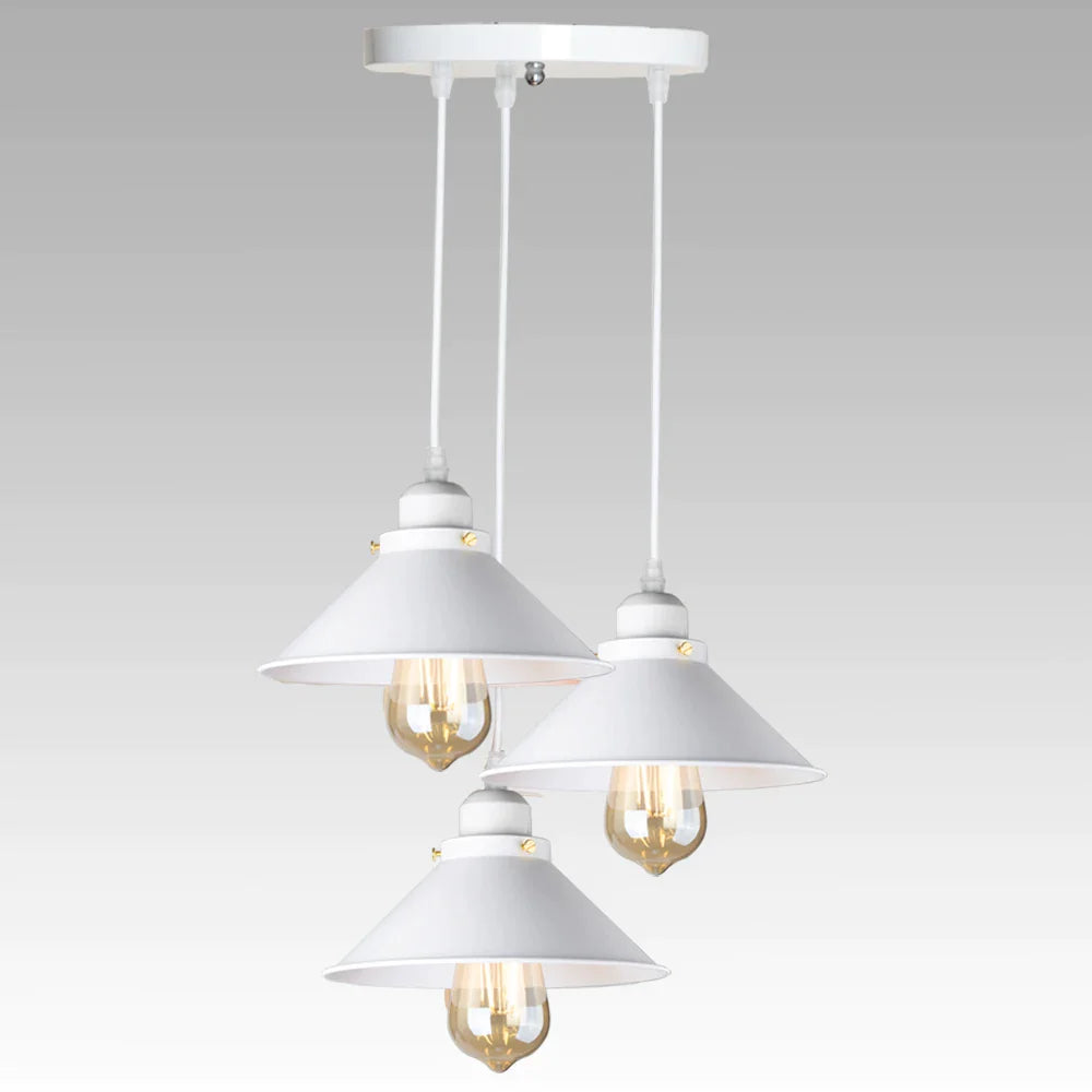 Afralia™ Rustic White Farmhouse Pendant Light for Industrial Chandeliers in Kitchen Island