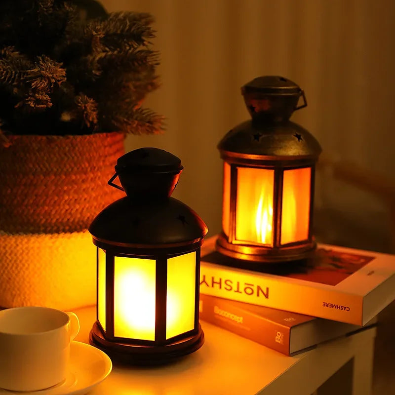 Afralia™ Retro Flame Camping Lamp: Multifunctional LED Light for Outdoor Adventure