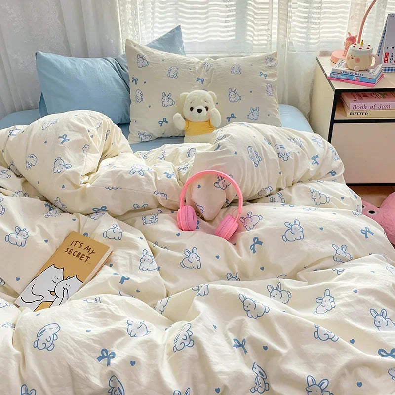 Afralia™ Patterned Fitted Sheet Comforter Set - Soft Bedding for Adults & Children