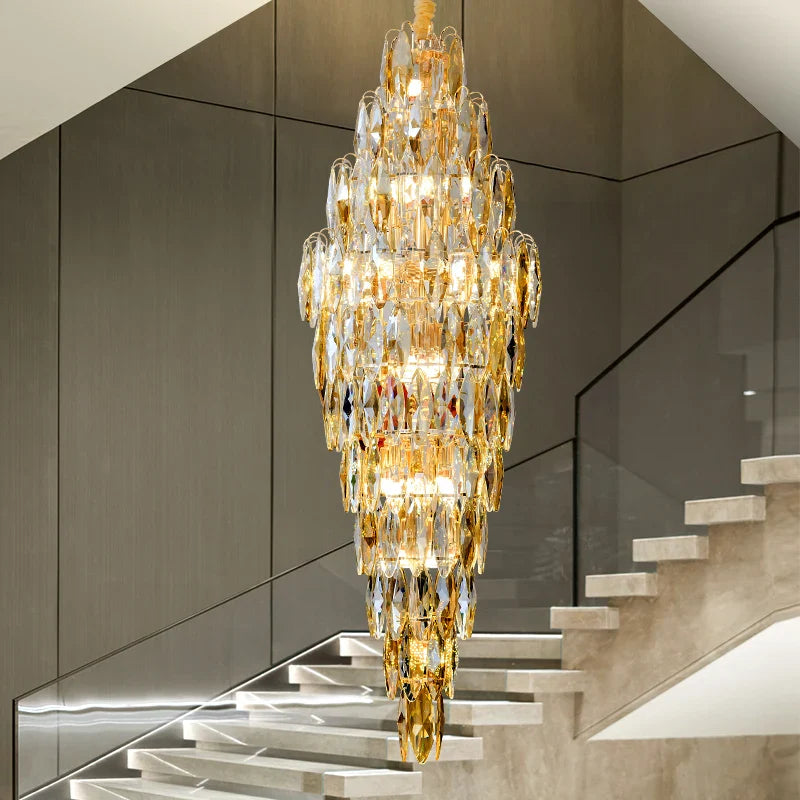 Afralia™ European Duplex Crystal Chandelier for Elegant Luxury Living