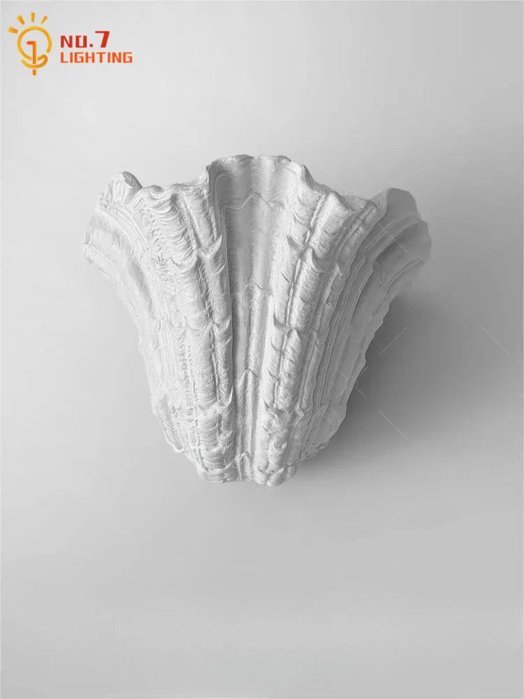 Afralia™ Romantic Gypsum LED Wall Lamp for Bedroom, Staircase, Aisle - French Design Aroque Art