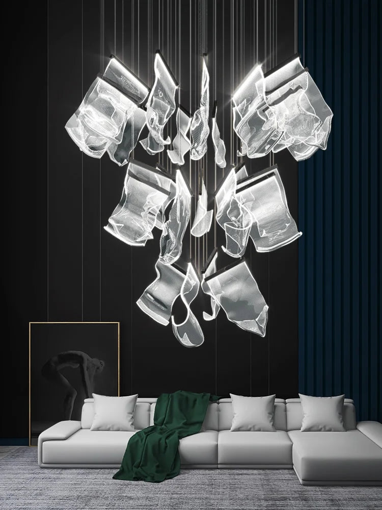 Afralia™ LED Modern Ceiling Chandelier for Living Room Staircase Restaurant Attic Home