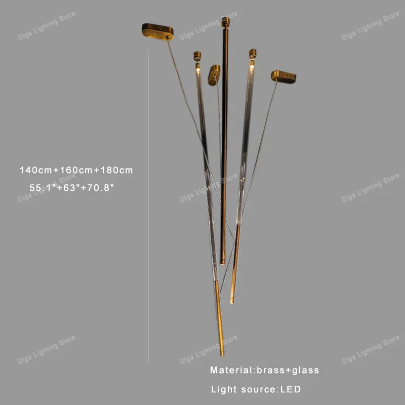 Afralia™ Luxury LED Long Strip Light for Living Room Art Decor