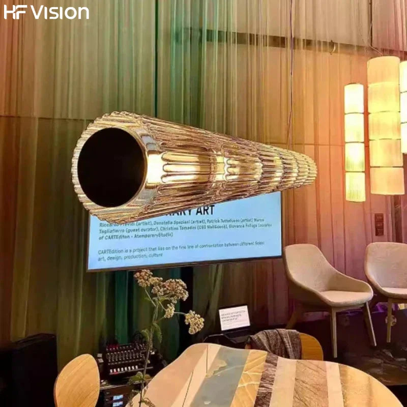 Afralia™ Smoke Grey Glass LED Pendant Light for Dining and Living Room Decor