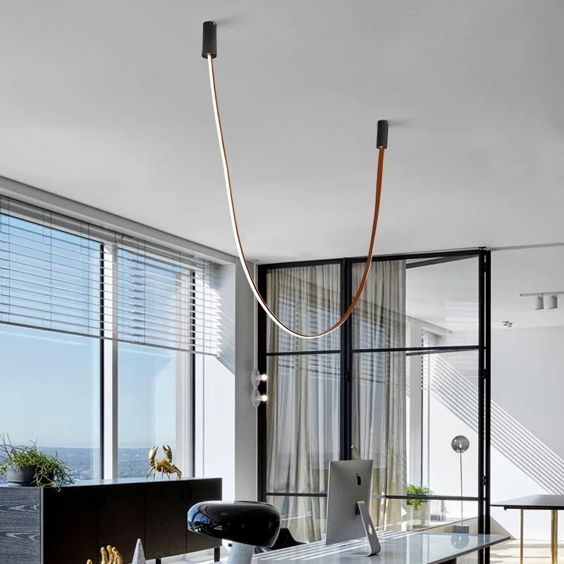 Afralia™ Silicone Pendant Lamp for Living Room, Dining Room, and Exhibition Hall