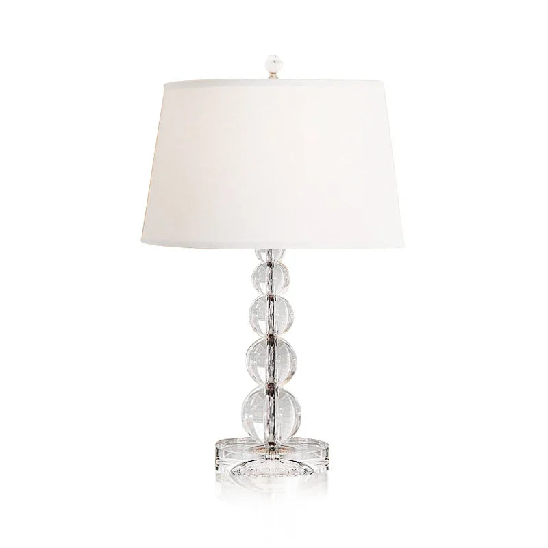 Afralia™ Modern White Crystal Ball Table Lamp LED E27 Decorative Desk Light