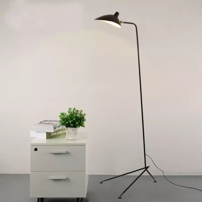 Afralia™ Black Serge Mouille Tripod Floor Lamp - Loft Industrial Standing Lamp