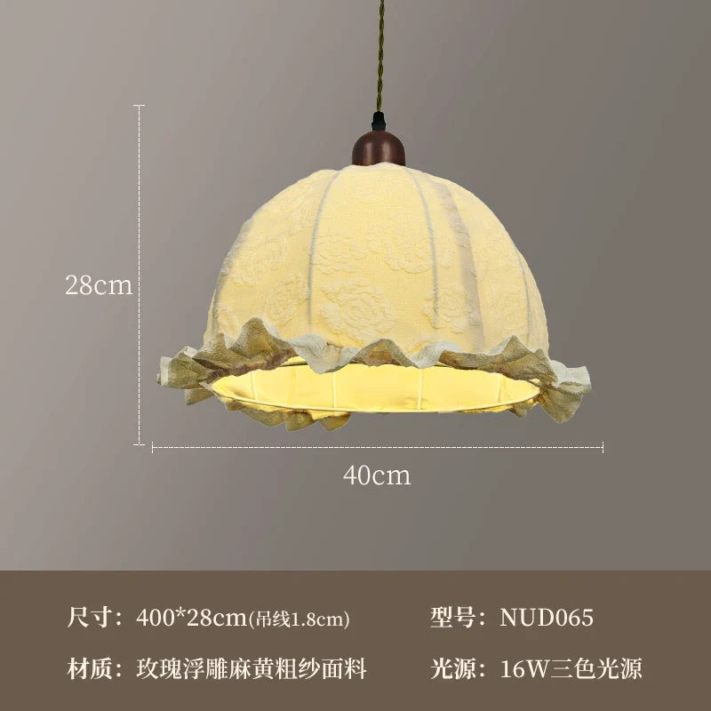 Afralia™ Pink Fabric Tassels Chandelier for Girl Bedroom, Beauty Salon & Cafe Room Lighting