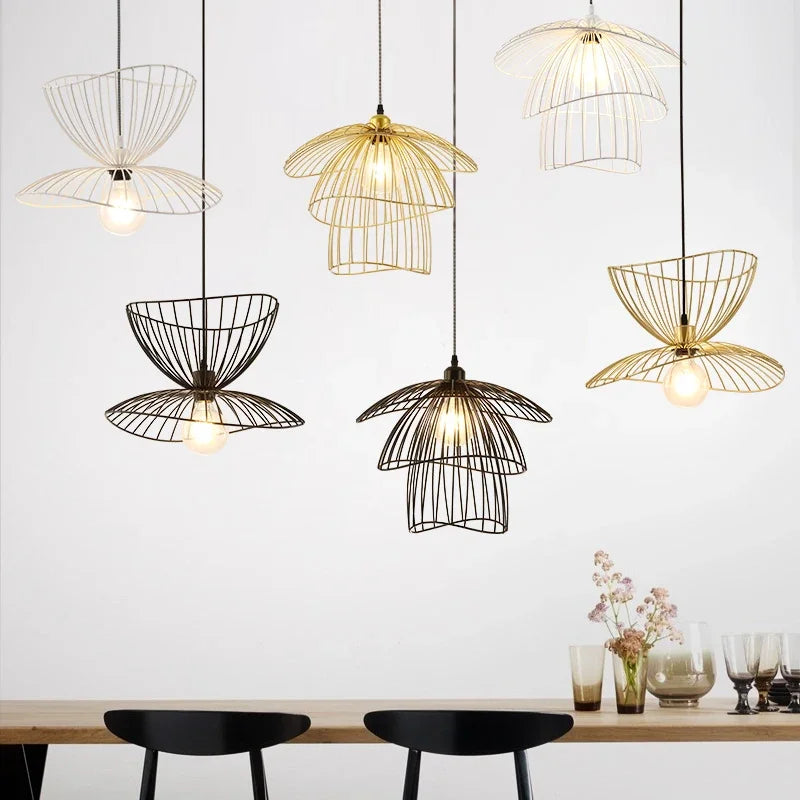 Afralia™ Mesh Metal LED Pendant Chandelier for Home Decor