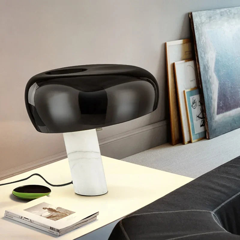 Afralia™ Marble Touch Table Lamp for Living Room Bedroom Study Desk Decor