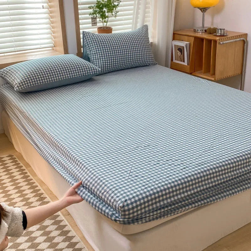 Afralia™ Maternal & Infant Grade Lattice Queen Fitted Sheet 180x200 - Durable & Elastic