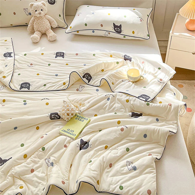 Afralia™ Kids' Summer Quilt: High-End Knitted Fabric, Super Soft & Breathable Comforter