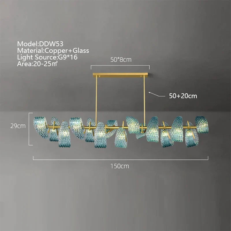 Afralia™ Blue Glass Luxury Wall Sconce LED Light Fixture for Living Room Bedroom Aisle