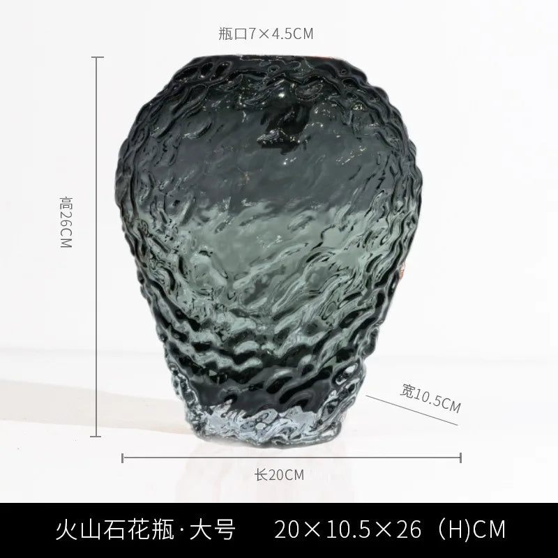 Afralia™ Glass Colored Vase Orange Floral Arrangement Hydroponics Terrarium Home Decor