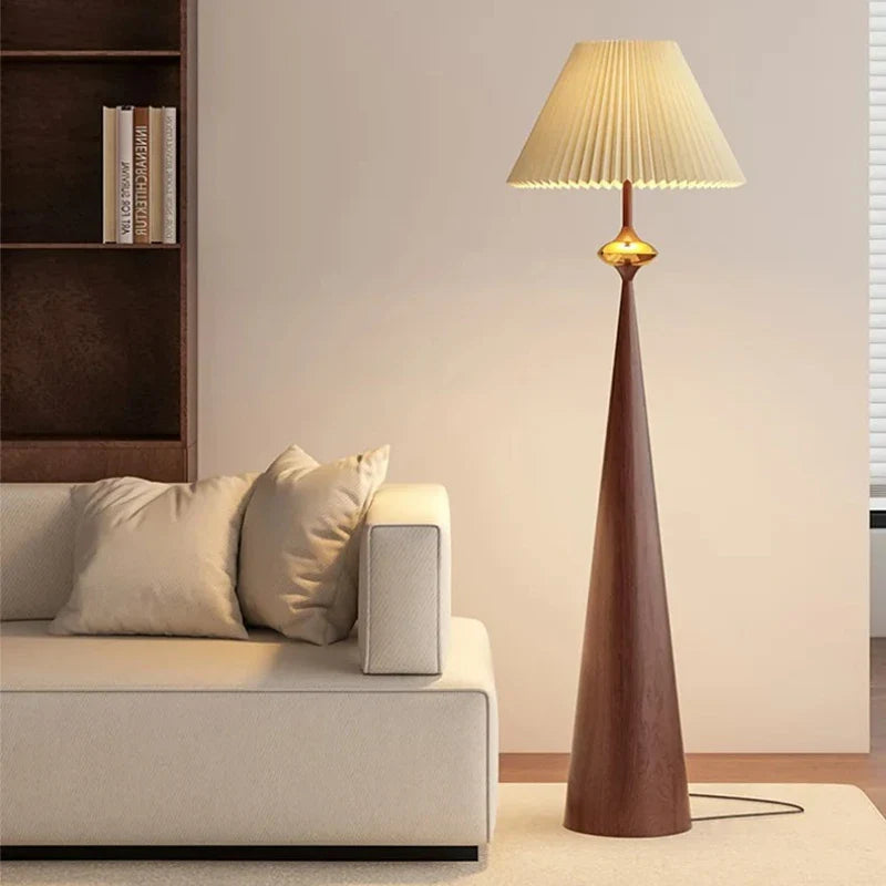 Afralia™ Wabi-sabi Minimalist Floor Lamp Cloth Cover Stand Light