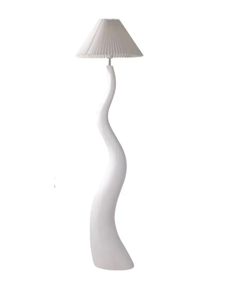 Afralia™ Cream Resin Floor Lamp LED E27 for Stylish Living Room Decor & Lighting