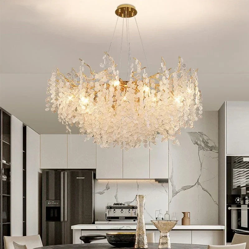 Afralia™ Gold Tree Branch Chandelier: Elegant European Style Pendant Light for Home Decor