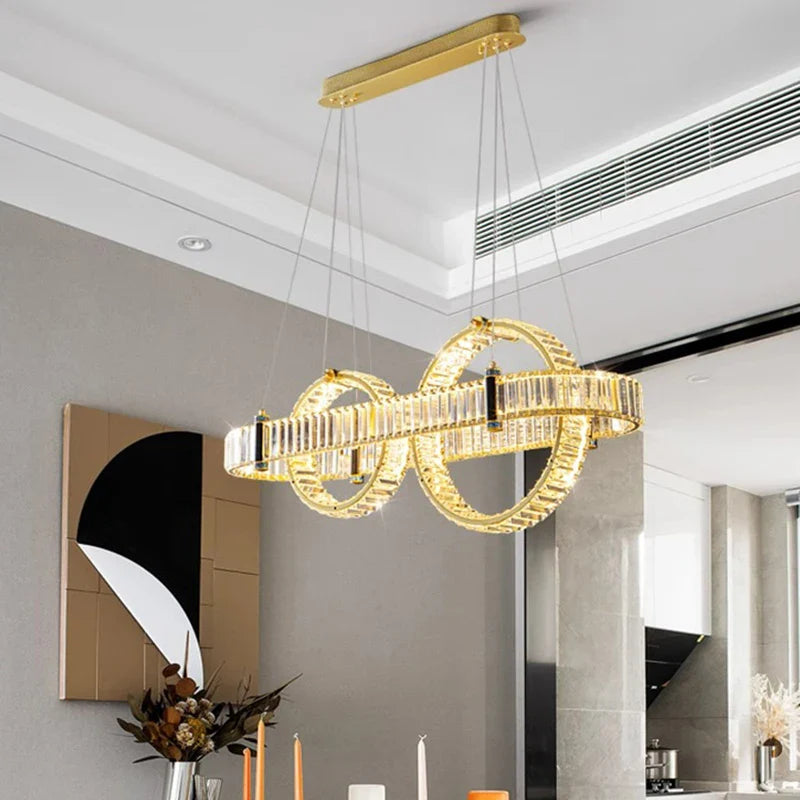 Afralia™ Crystal Chandelier Pendant Light for Living and Dining Room