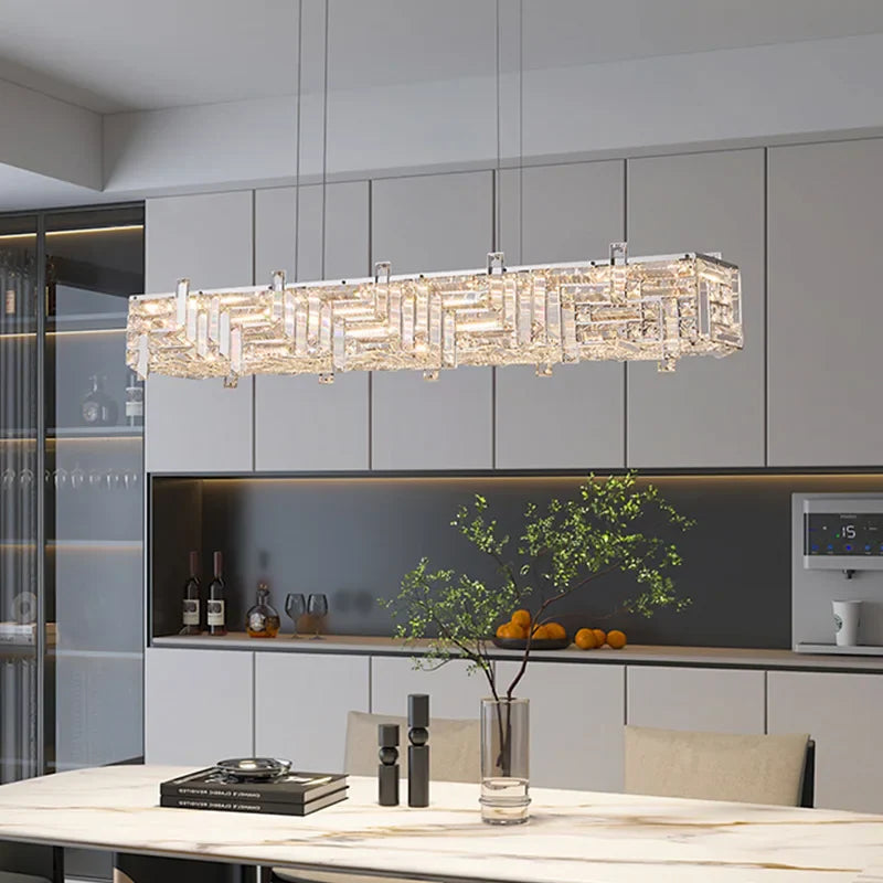 Afralia™ Crystal Chandelier Silver Modern Ceiling Light for Living Room Luxe Lamp