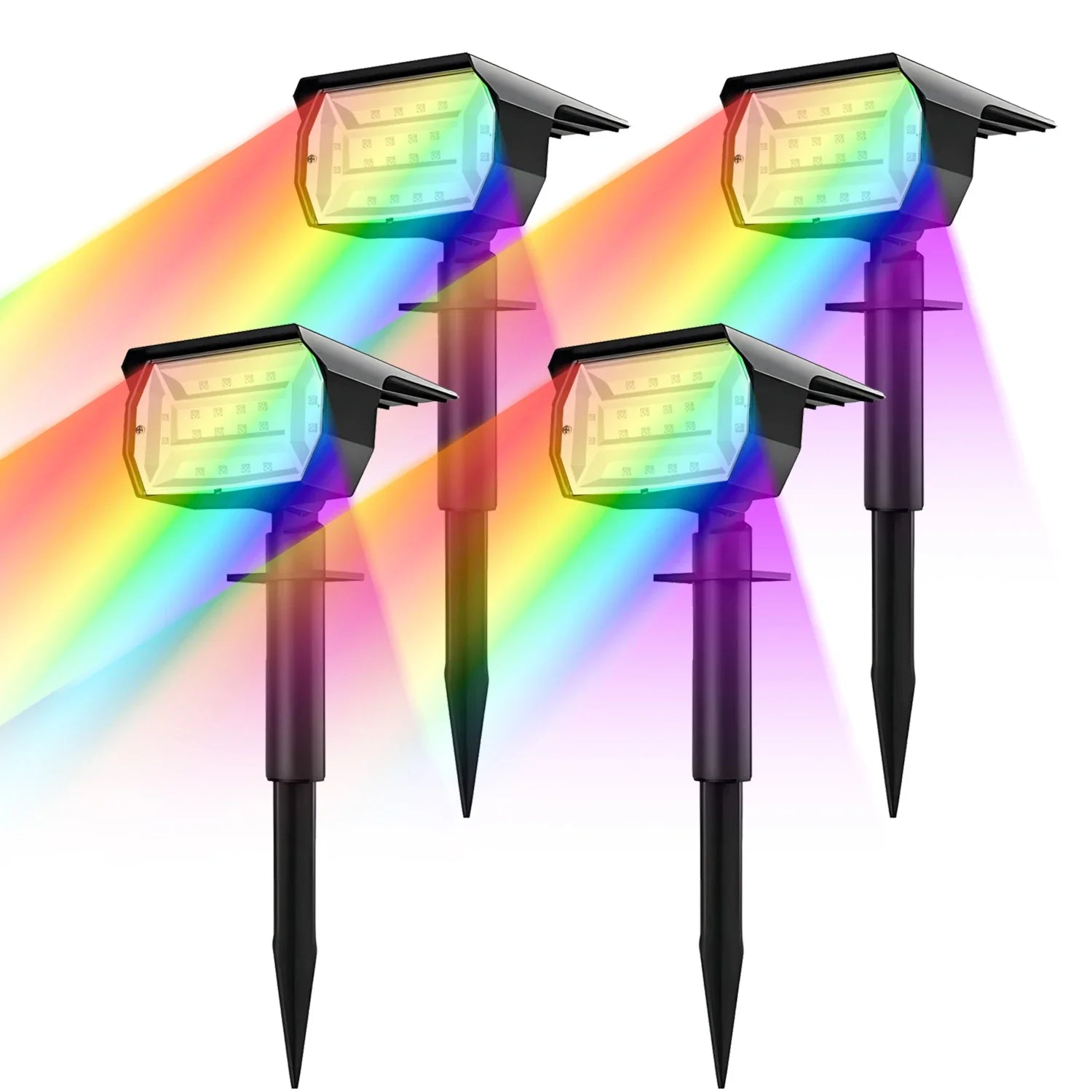 Afralia™ Solar RGB Landscape Spotlights: Color Changing Wireless Waterproof Wall Lamp