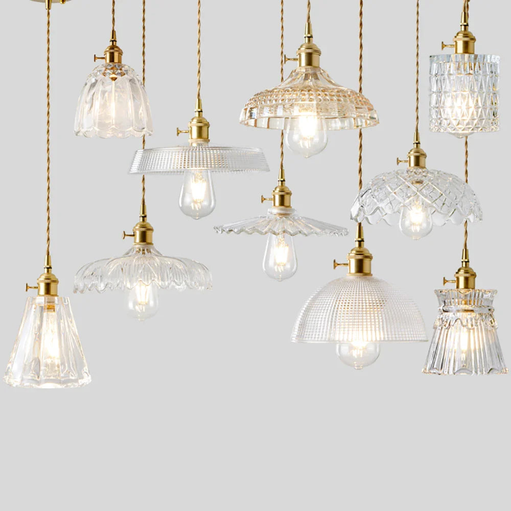 Afralia™ Glass Chandelier for Restaurant Bar Kitchen Table Pendant Lighting