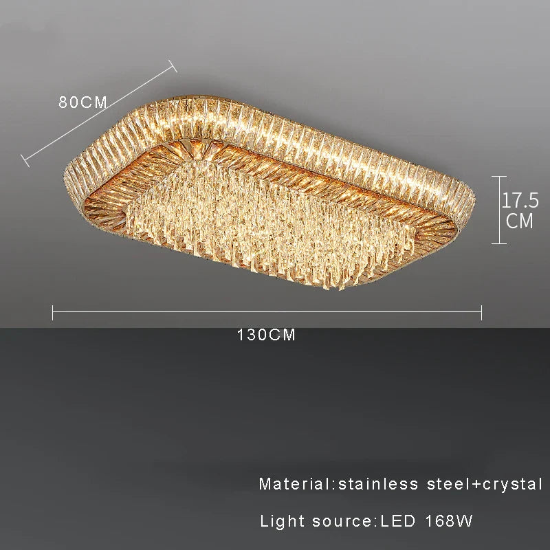 Afralia™ Amber Crystal Ceiling Chandelier: Luxe LED Home Decor Light Fixture