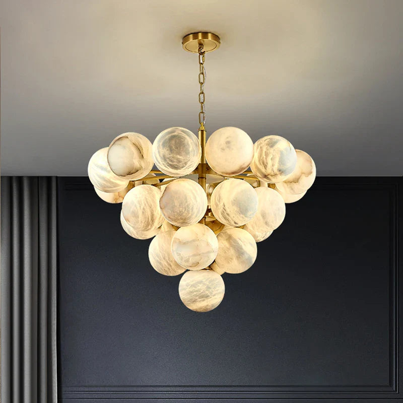 Afralia™ Pingpong G9 LED Chandelier Lighting for Living Room