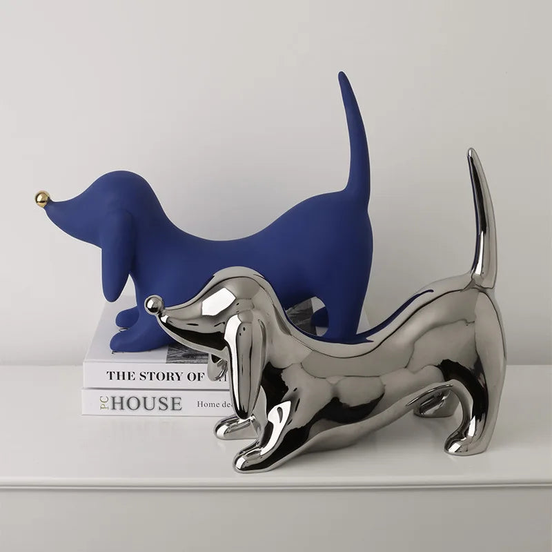 Afralia™ Doberman Ceramic Art Statue | Nordic Luxury Home Decor Ornaments