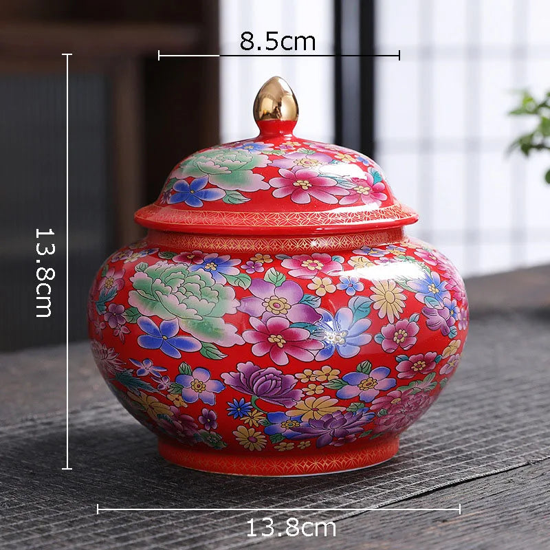 Afralia™ Porcelain Tea Canister: Sealed Ceramic Tea Caddy for Storage and Decoration