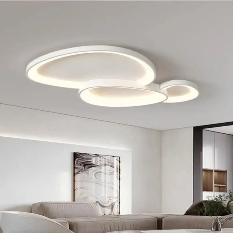 Afralia™ LED Ceiling Chandelier Lights with Remote Control for Living Room, Bedroom, Dining Room