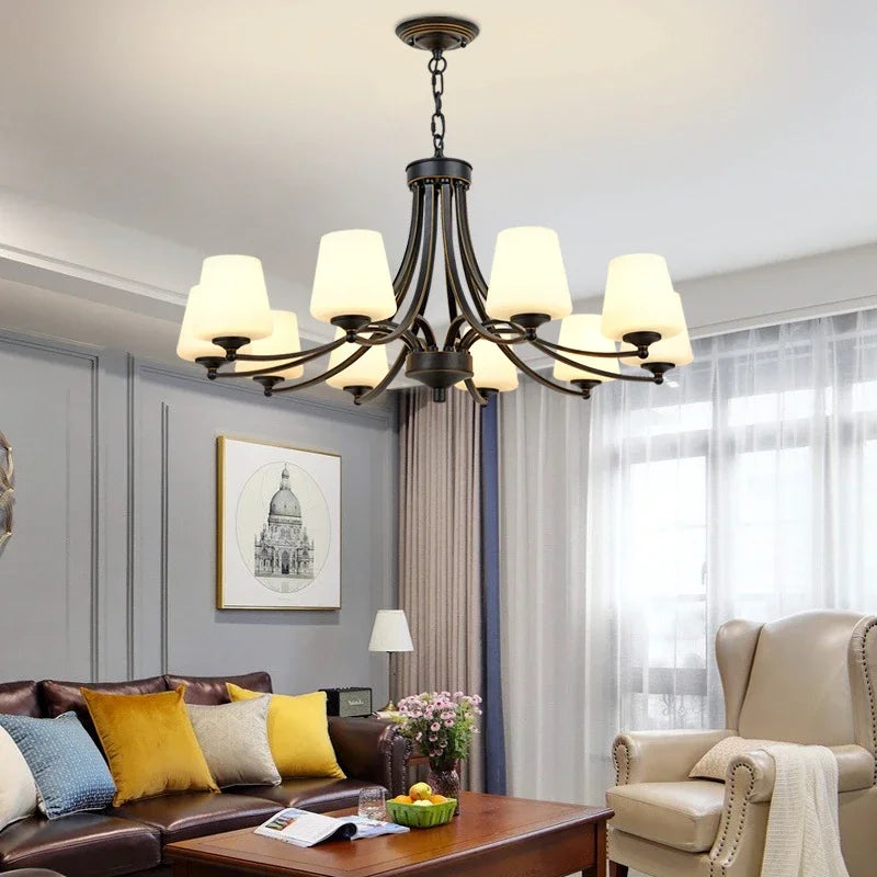 Afralia™ Modern Loft Ceiling Chandelier Lights for Living Room, Bedroom, Kitchen - Indoor Pendant Lamps & Hanging Fixtures