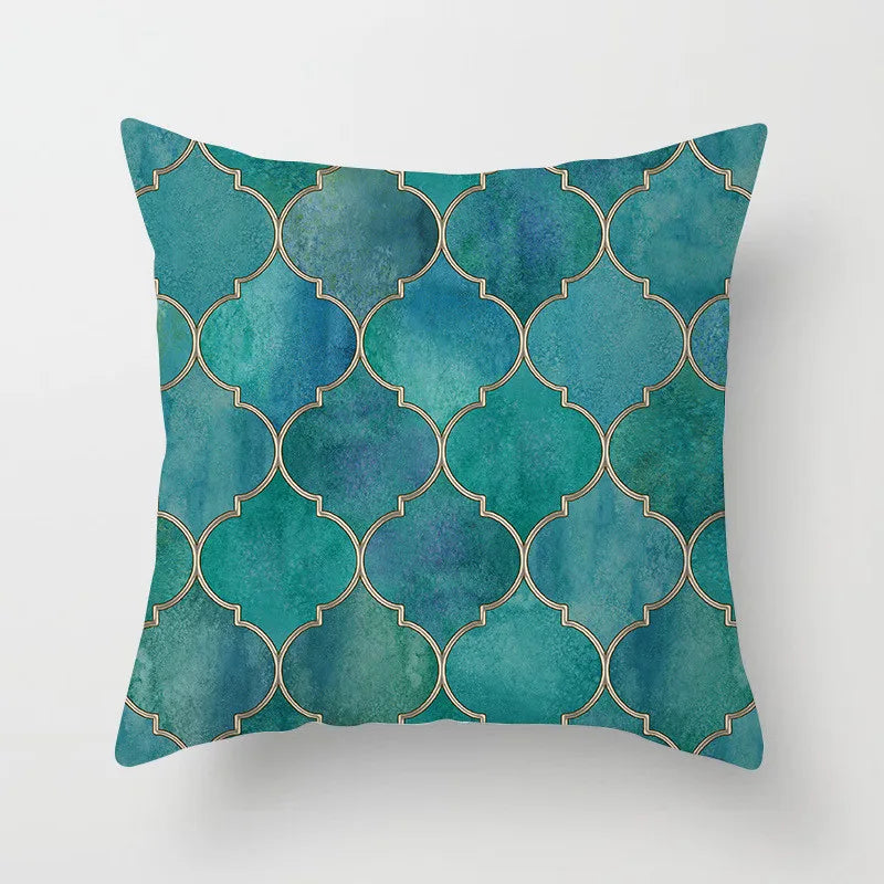 Afralia™ Leaf Feather Cushion Covers Geometric Heart Print Pillowcase Home Decor