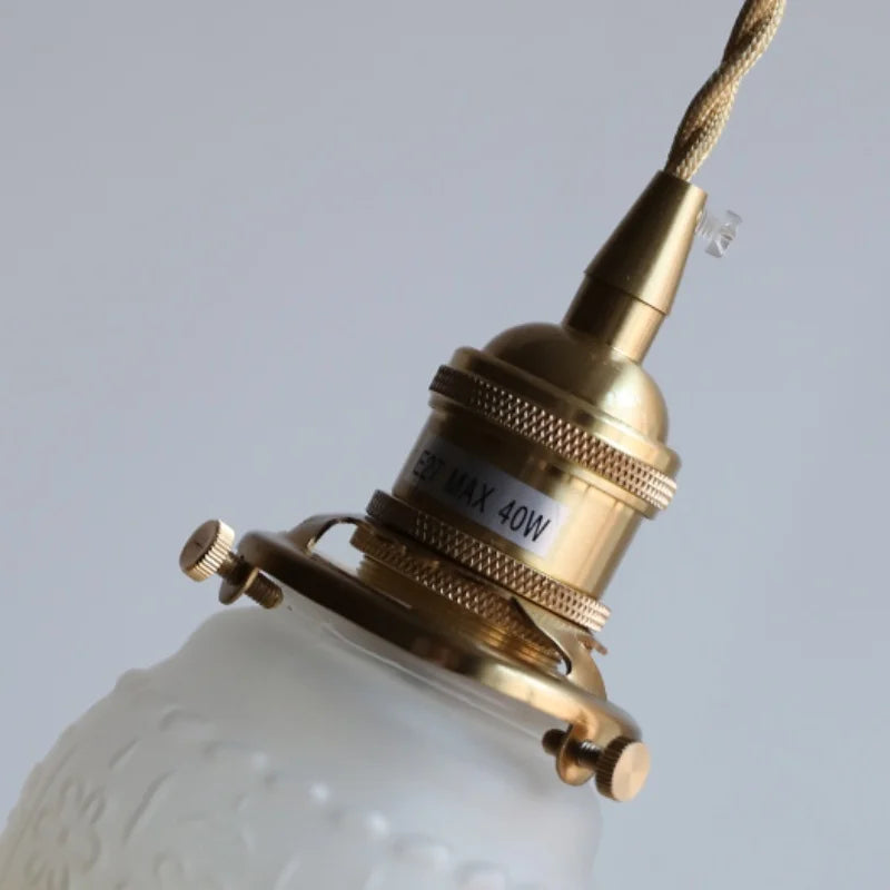 Afralia™ Flower Glass LED Pendant Lights - Modern Nordic Style for Home Decor