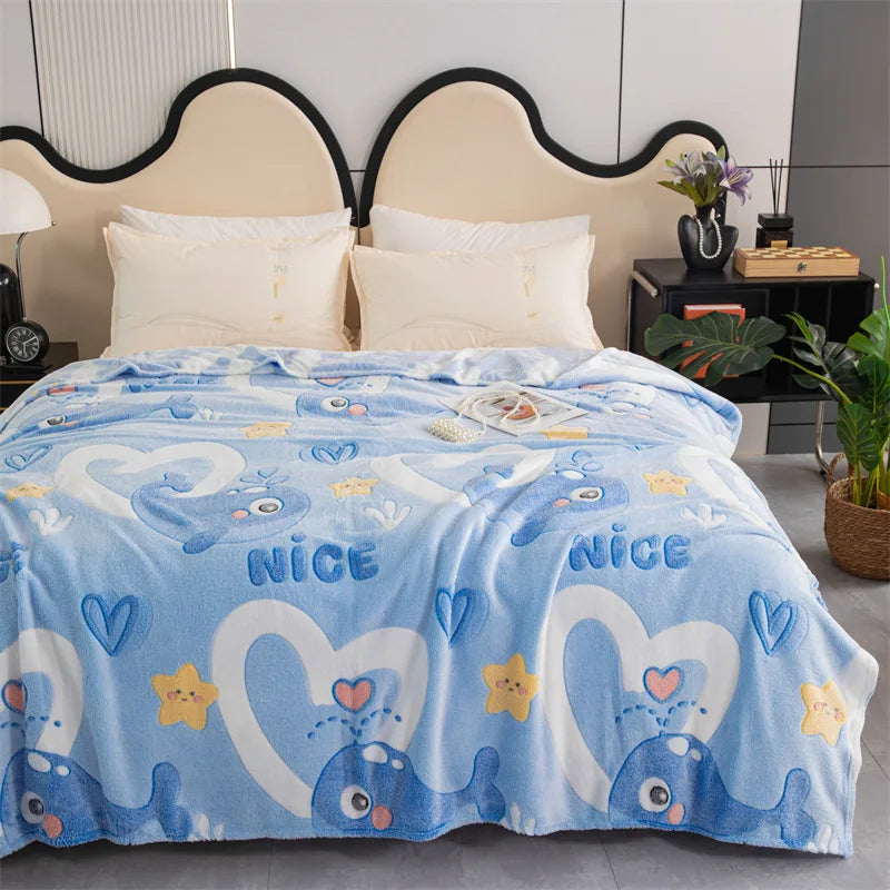 Afralia™ Snowflake Velvet Sofa Cover: Soft Jacquard Flannel Blanket for Spring & Autumn