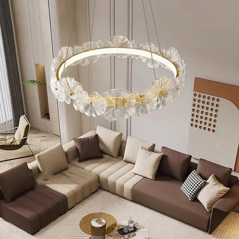 Afralia™ Kryształowy Zyrandol Skandynawska Dekoracja Sufitowa Lampara Wewnętrzna