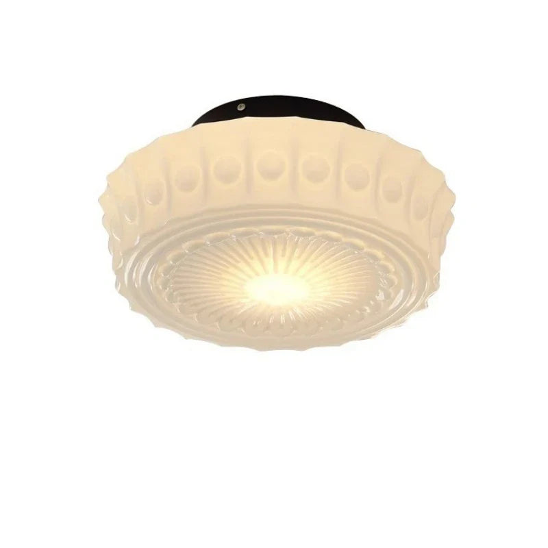 Afralia™ Glass Ceiling Lamp with E27 Light Bulb for Bedroom Living Room